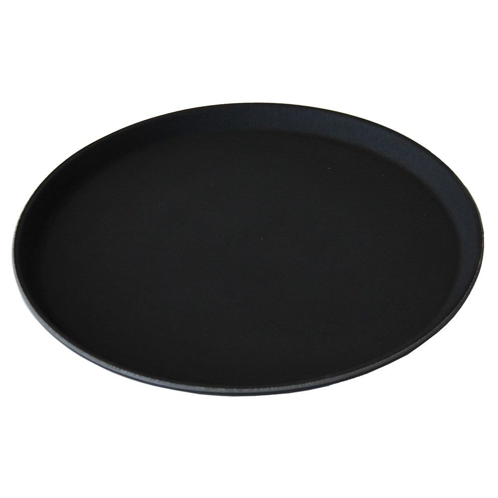 Tavă rotunda din fibră de sticlă cu acoperire antiderapantă, negru - Ф35,5см - 1400CT (12)